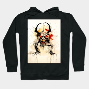 Halloween: Haunting Demons on a Dark Background Hoodie